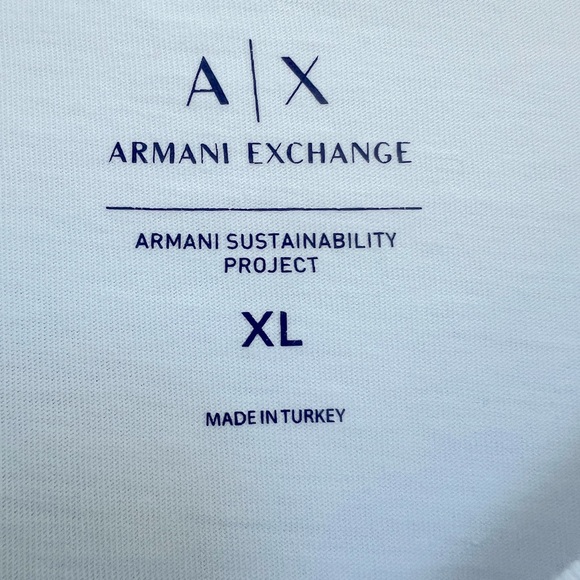 Armani Exchange White V-Neck T-Shirt - Picture 4 of 6